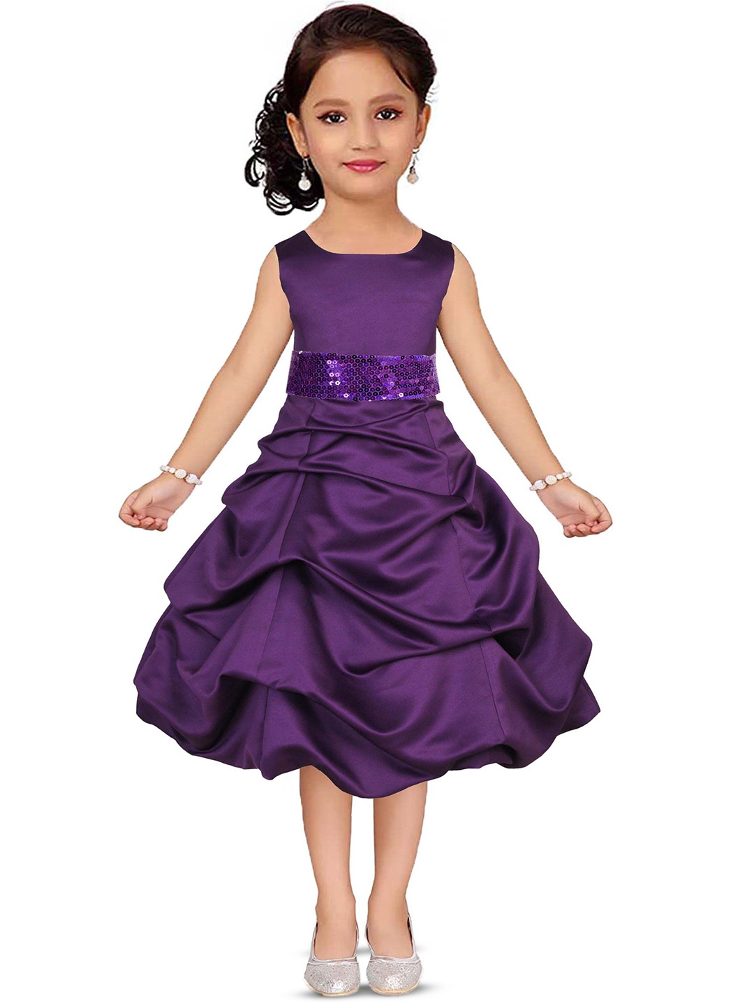 

Wish little Satin A-Line Dress, Purple