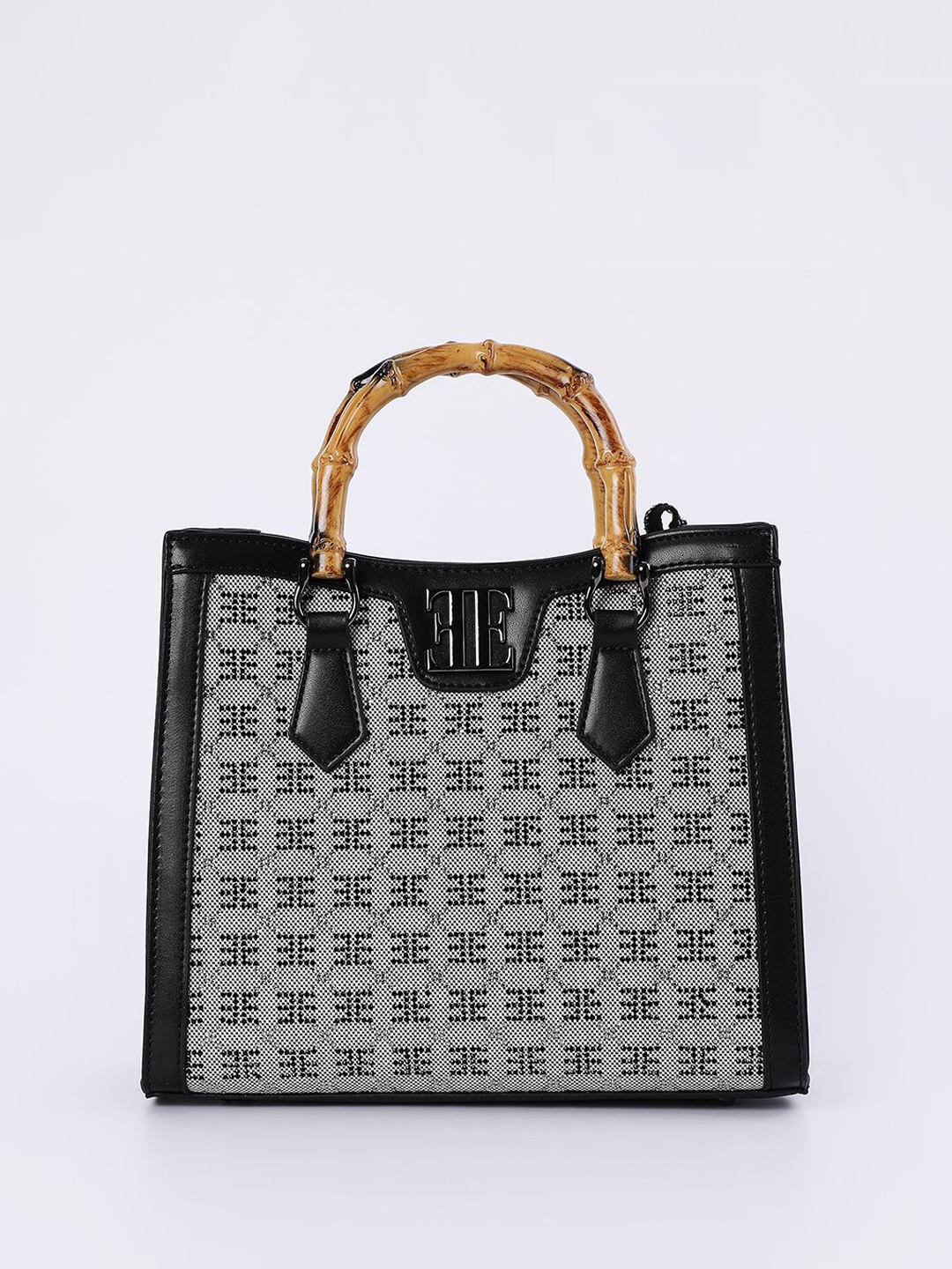 

ELLE Women PU Oversized Structured Shoulder Bag, Black