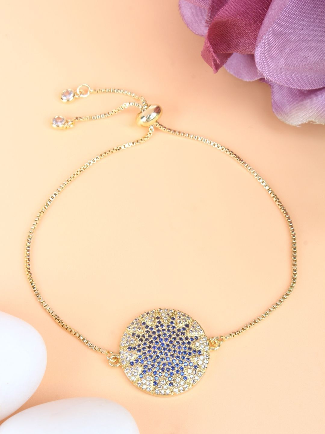 

KPOP Cubic Zirconia Gold-Plated Charm Bracelet