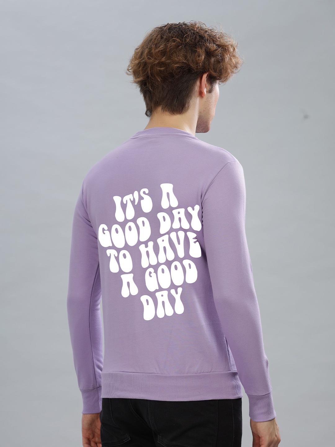 

FALTU.CO Men Printed Sweatshirt, Lavender