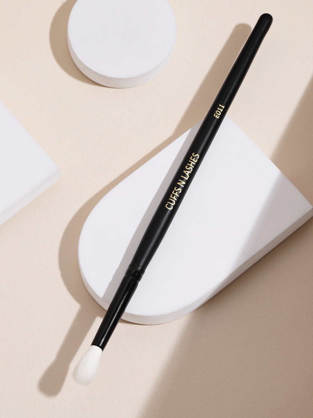 

CUFFS N LASHES Soft Bristles Small Eye Shadow Blending Makeup Brush - E011, Black