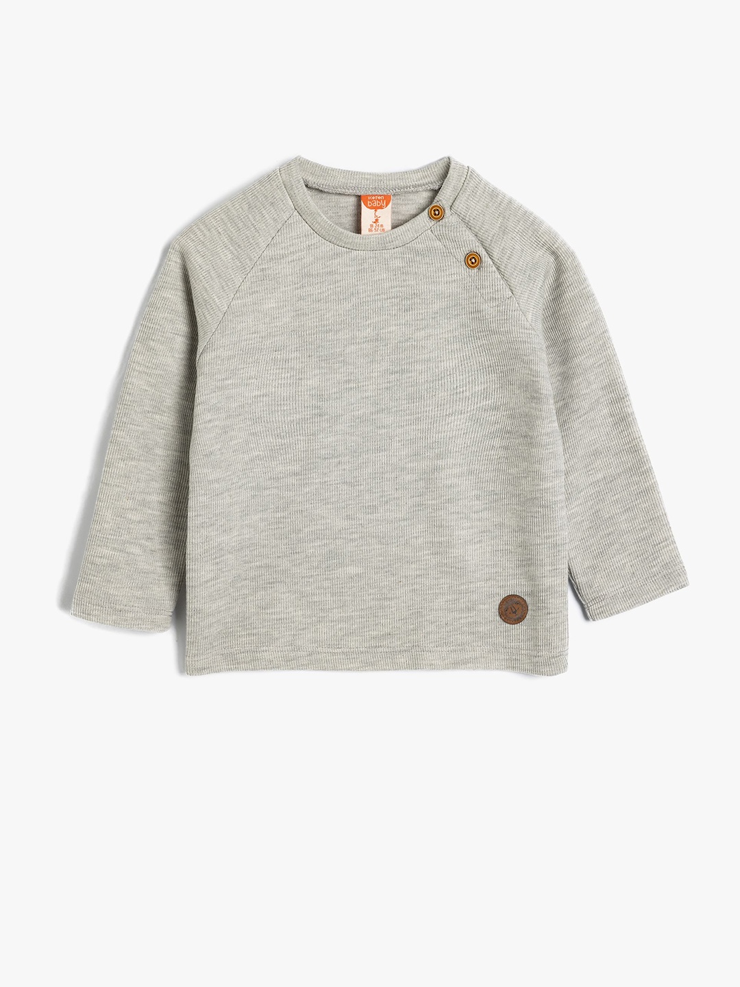 

Koton Boys Solid Round Neck Cotton Pullover Sweatshirt, Grey