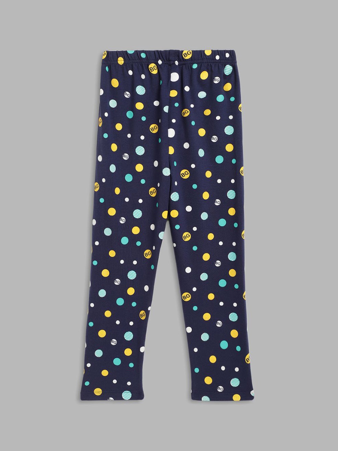 

Blue Giraffe Girls Printed Pure Cotton Mid-Rise Leggings