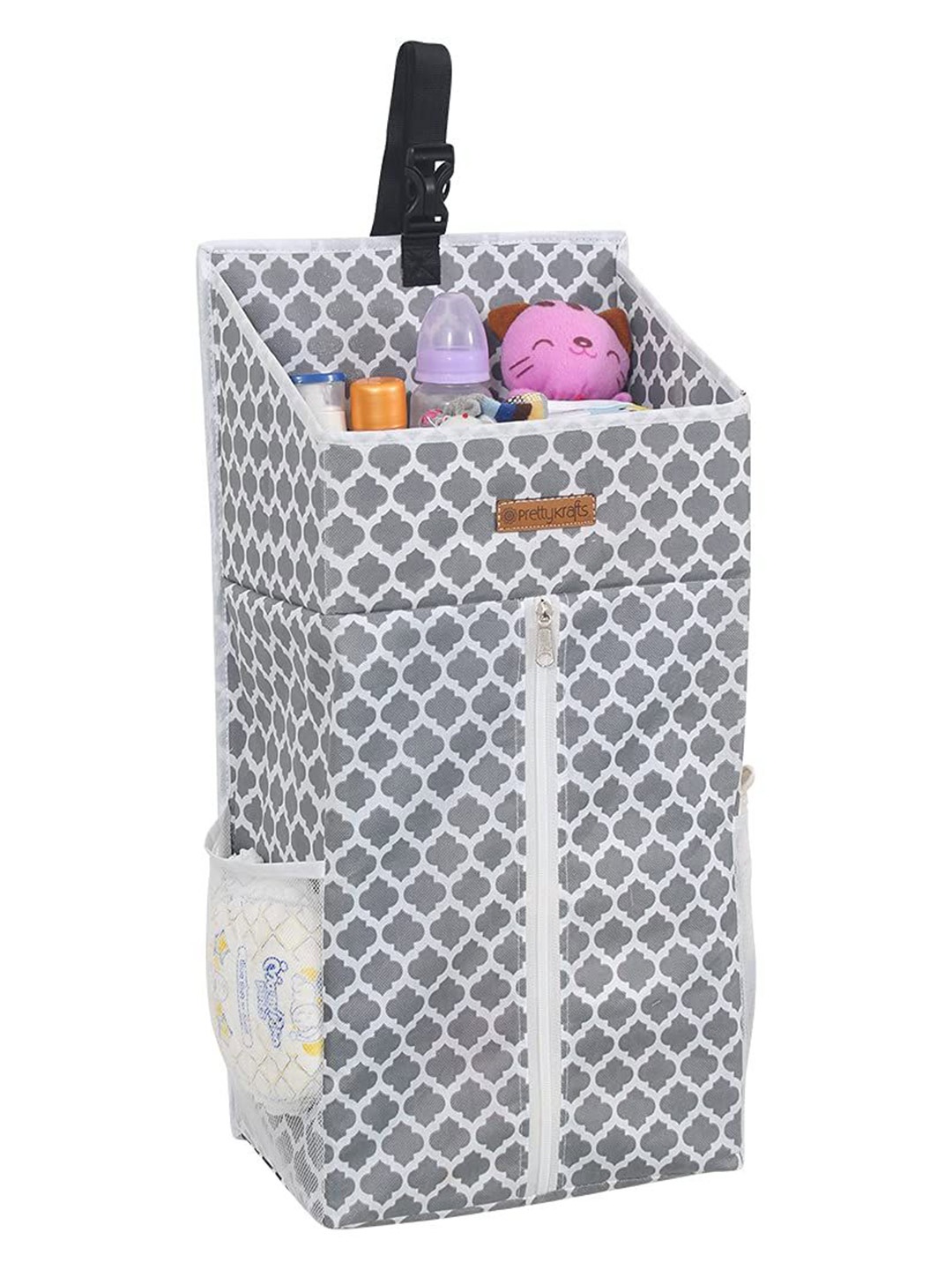

prettykrafts Grey & White Printed Hanging Organisers