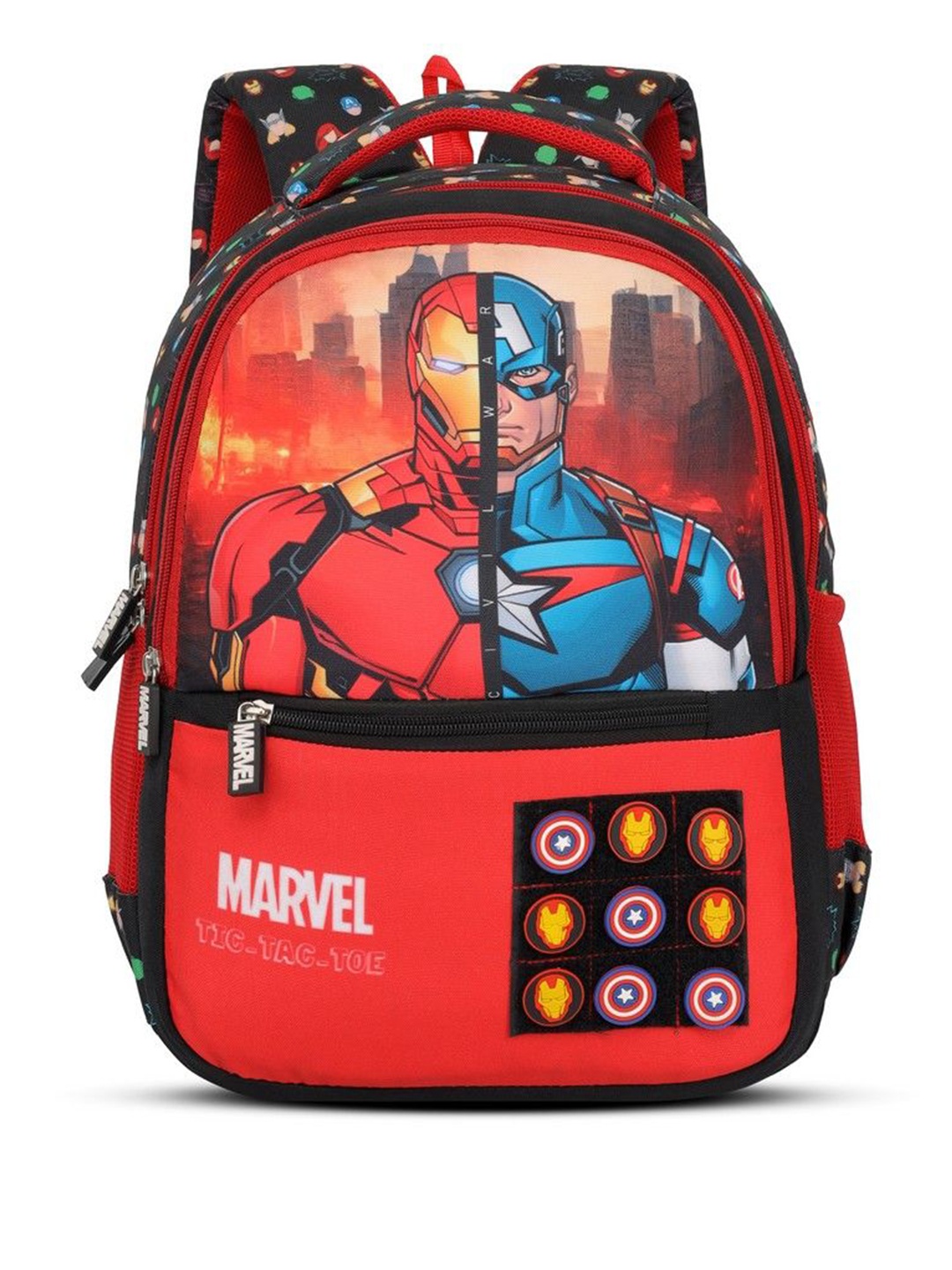 

Priority Boys Graphic Printed Ergonomic Backpack, Black