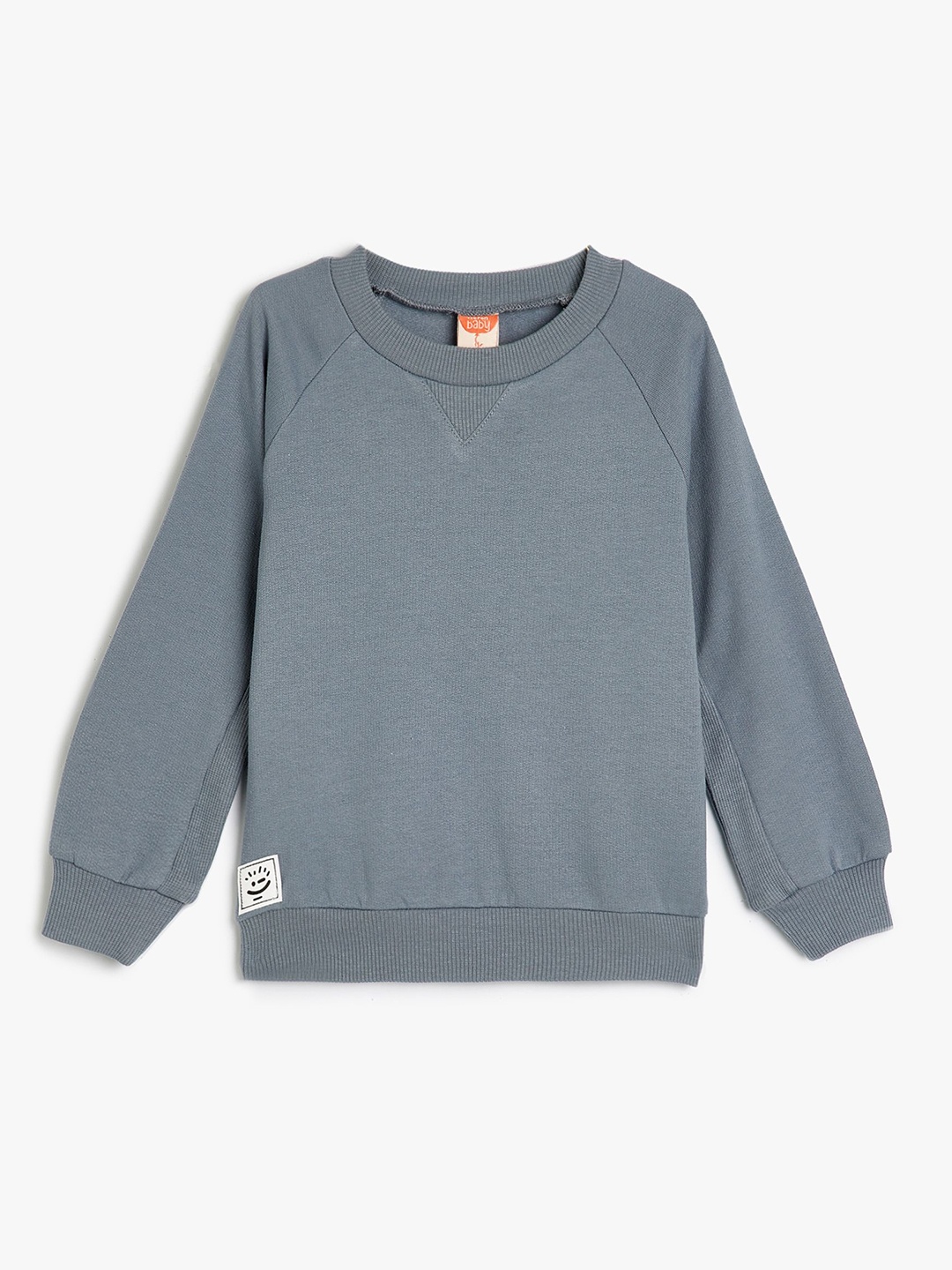 

Koton Boys Solid Round Neck Cotton Pullover Sweatshirt, Blue