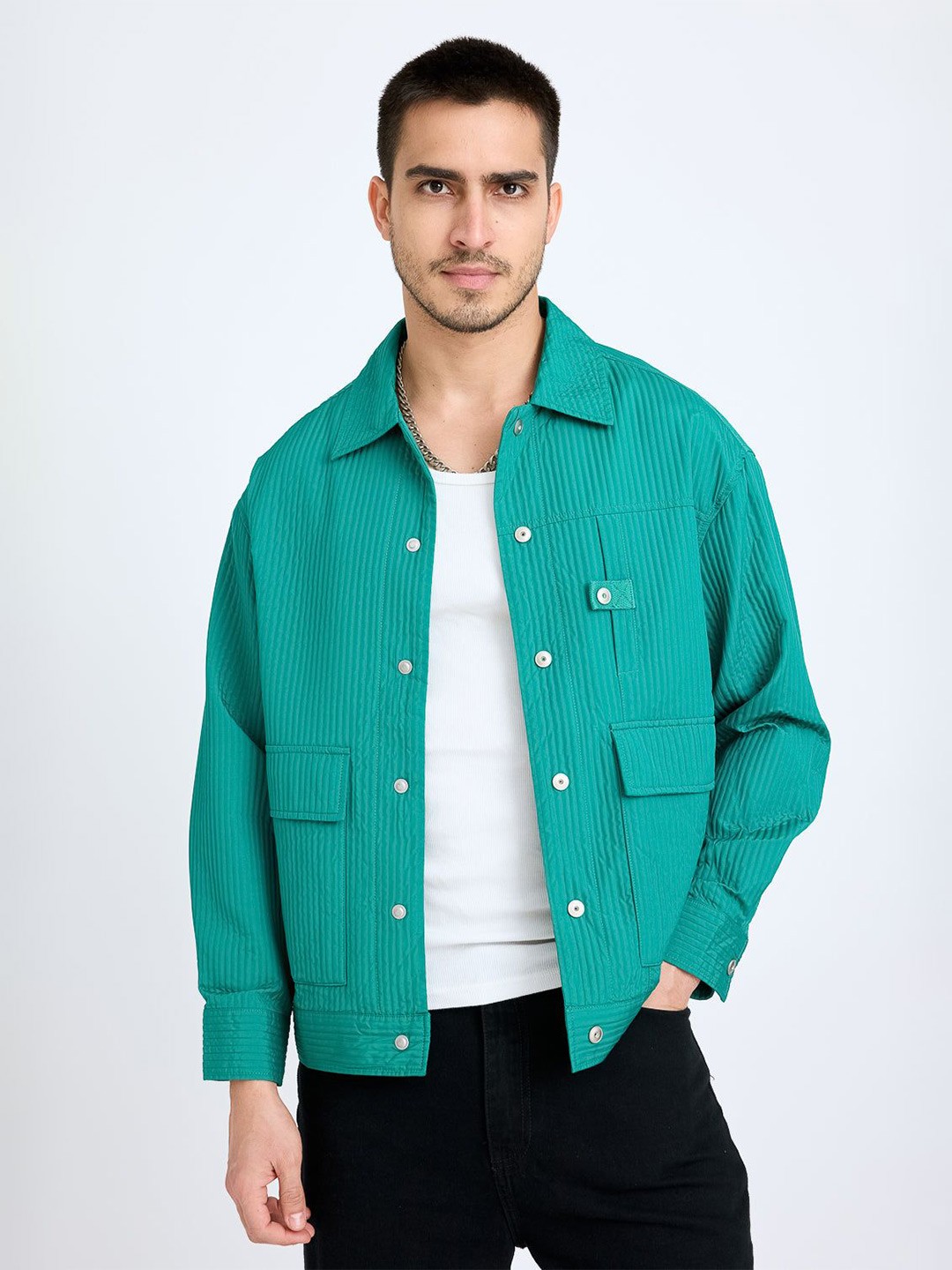 

FREAKINS Men Opaque Casual Shirt, Teal