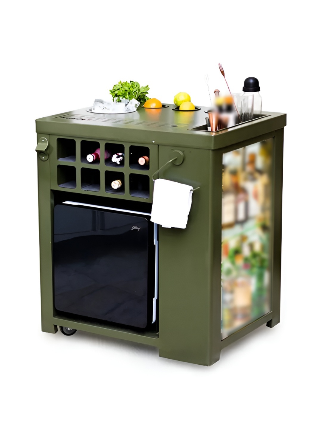 

Haus of Bars Olive Green & Black SpeedX Model X Bar Cabinet