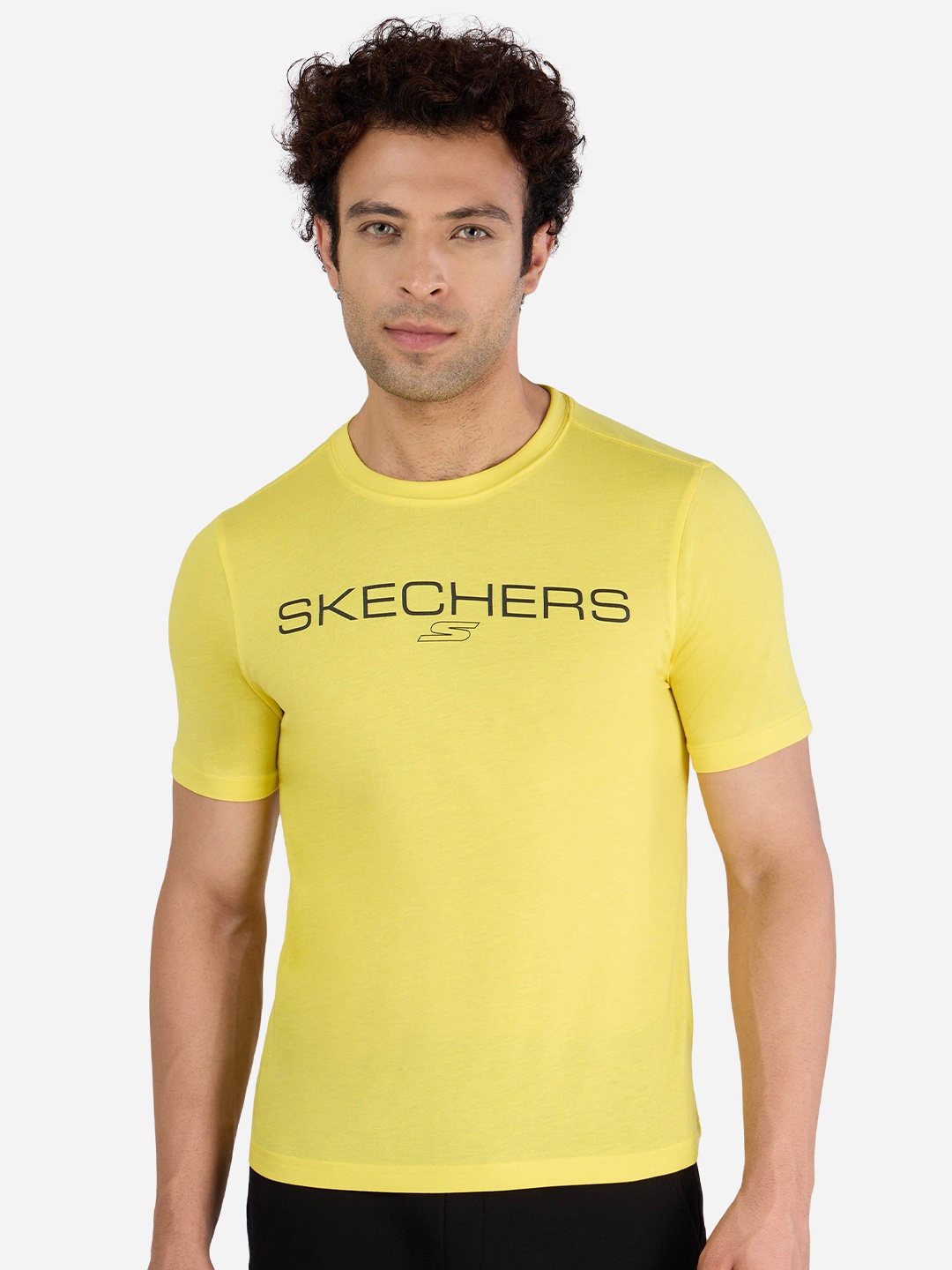 

Skechers Men Typography Printed Round Neck T-shirt, Yellow