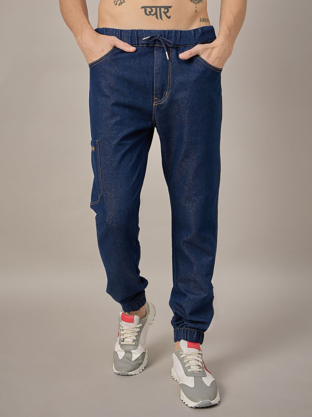 

STUDIO NEXX Men Loose Jogger Jeans, Blue