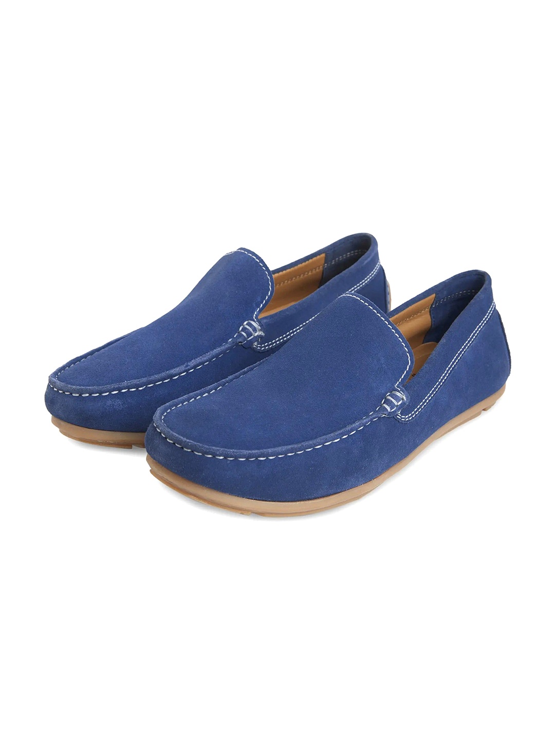 

ERGON Men Leather Loafers, Blue
