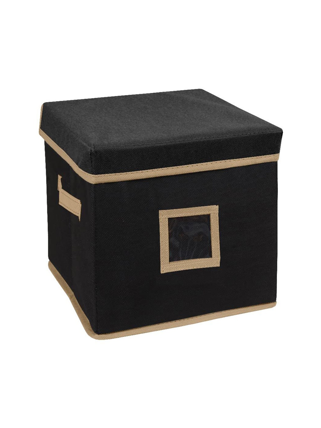 

prettykrafts Black & Beige Collapsible Storage Organisers