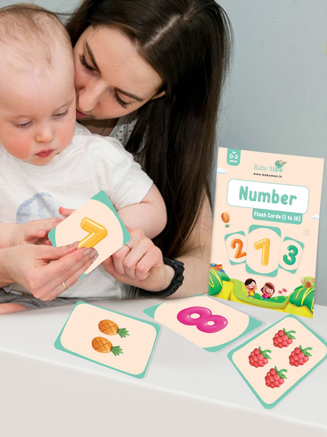 

Baby Moo Scratch Resistant Cards Activity Toys and Games, Peach