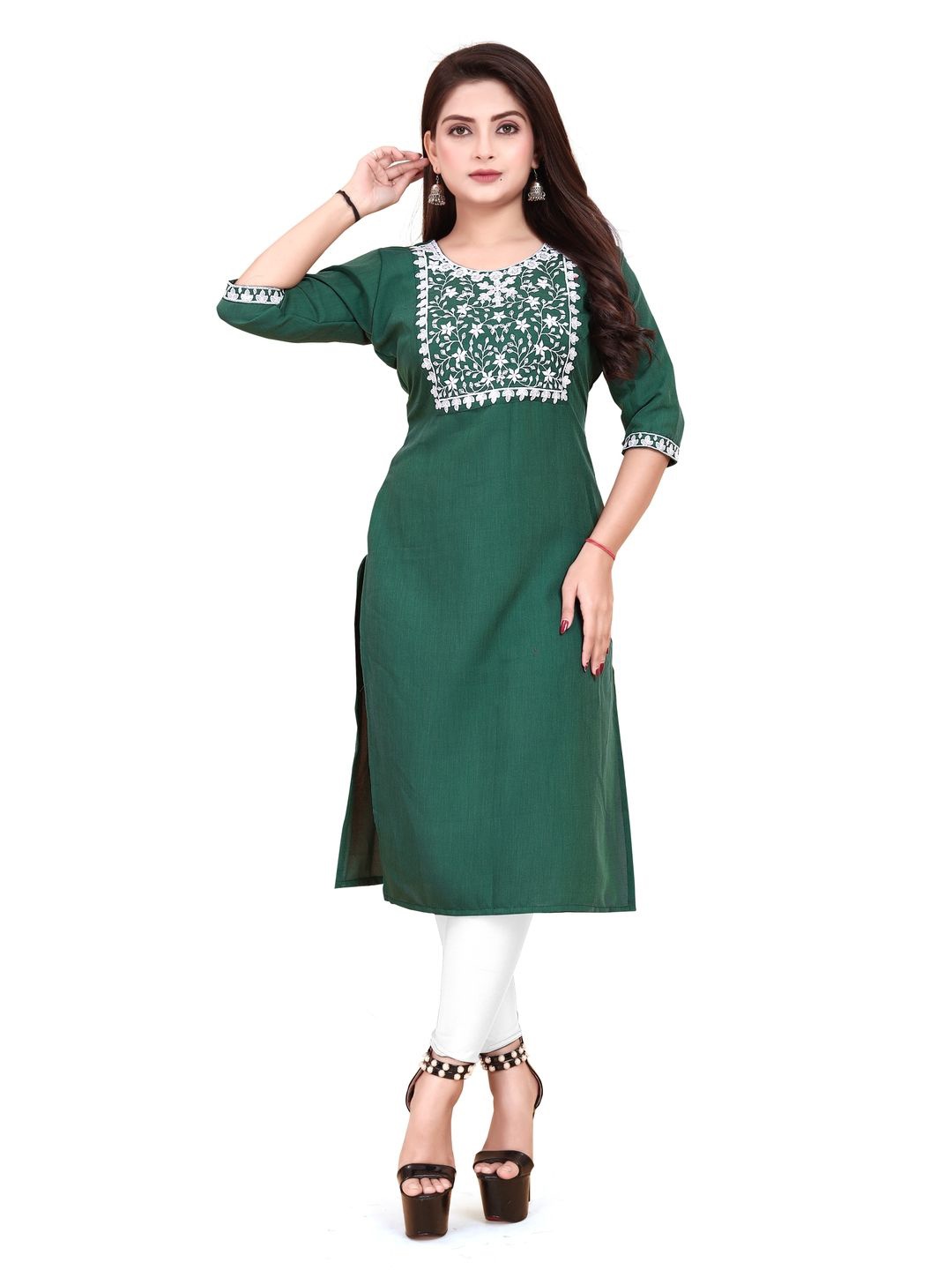 

AKK ENTERPRISE Women Printed Floral Kurta, Green