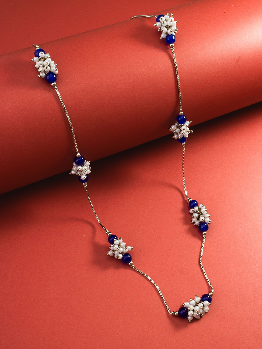 

aadita Silver Beaded Necklace