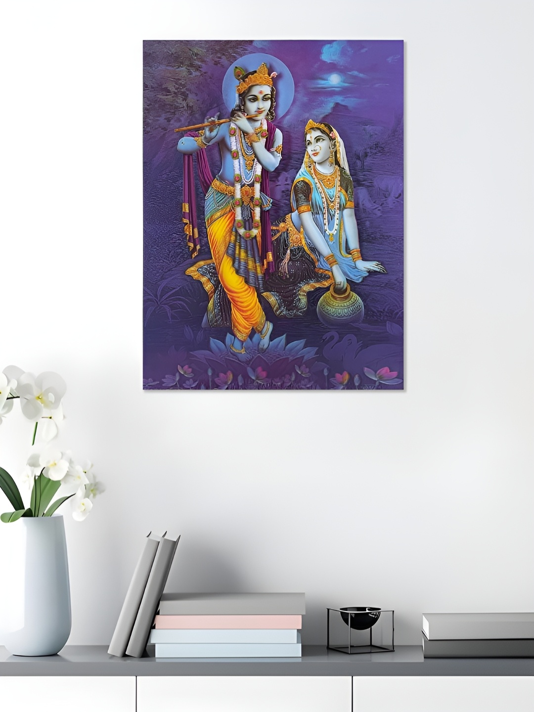 

Art Street Purple & Yellow 1 Piece Paper Religious Wall Paintings