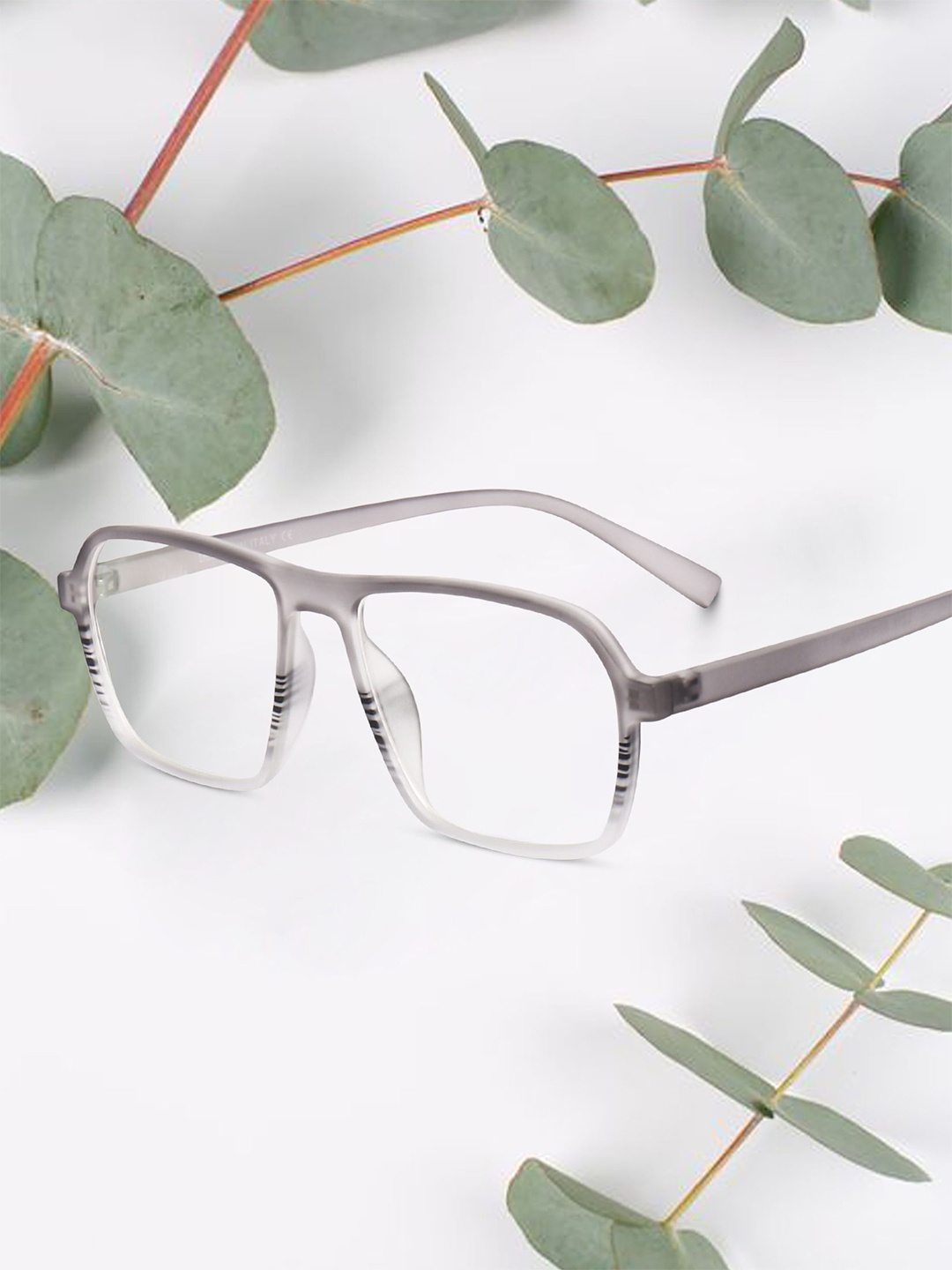 

Peter Jones Eyewear Unisex Full Rim Square Frames With Anti Glare Lenses, Grey