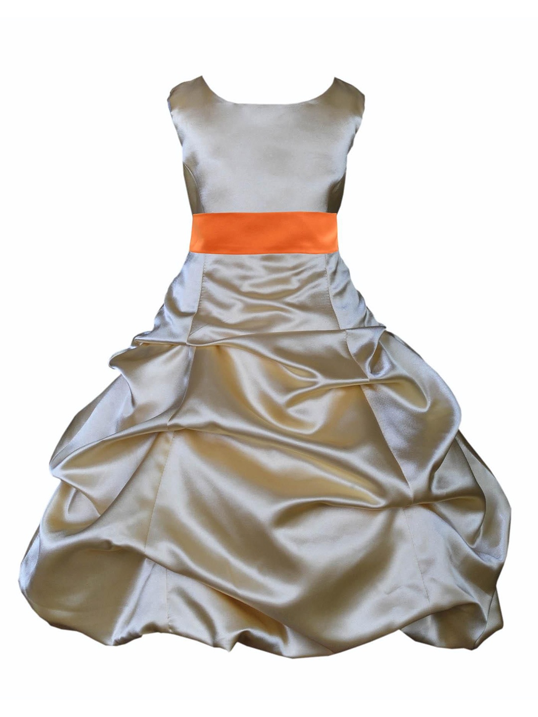 

Wish little Girls Satin A-Line Dress, Gold