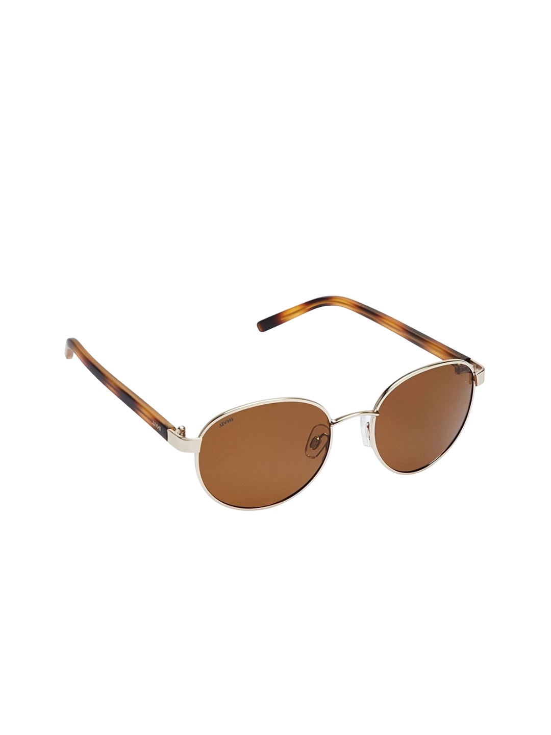 

INVU Unisex Oval Sunglasses with UV Protected Lens, Brown