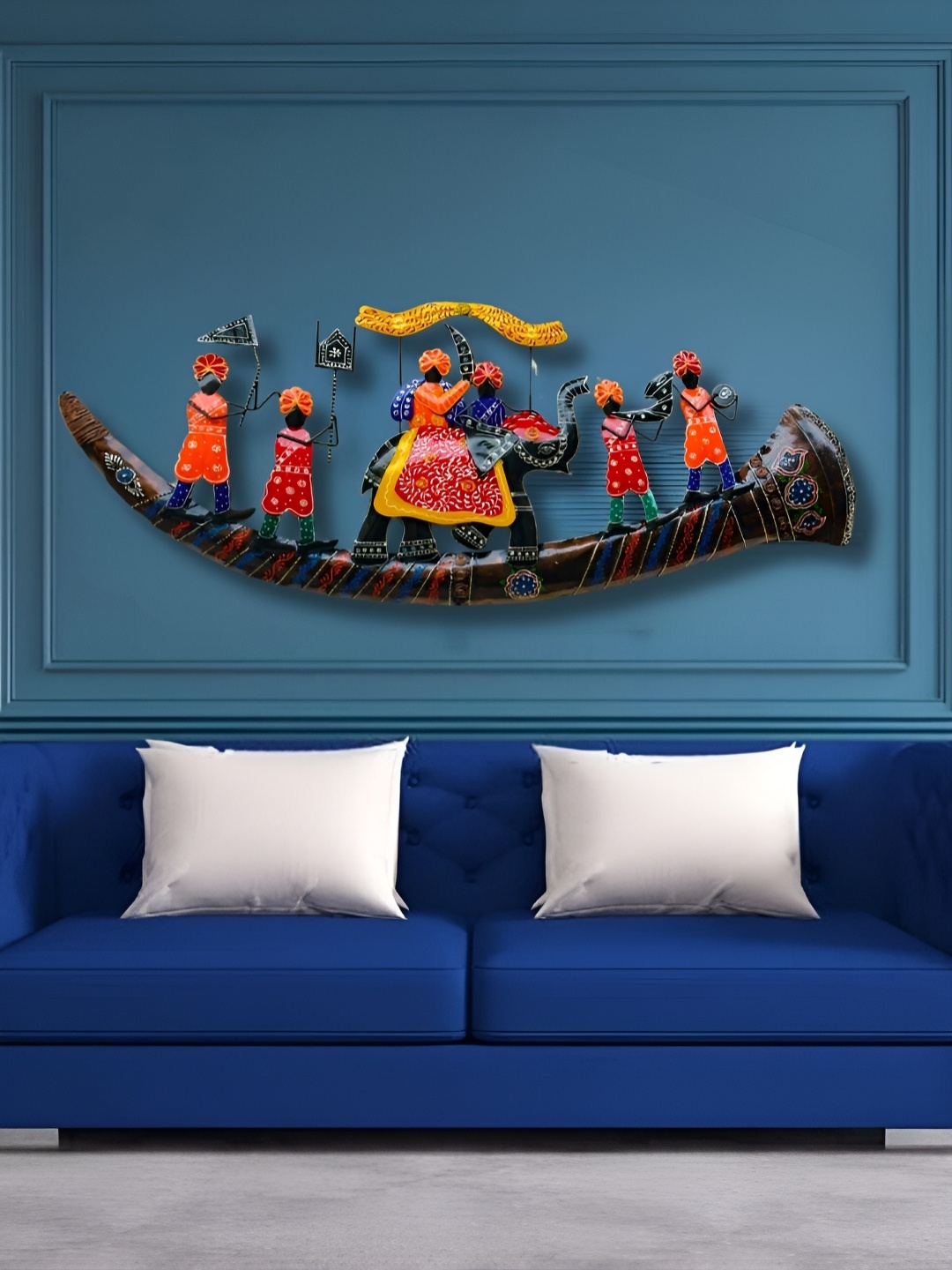 

PRANJALS HOUSE Brown & Red Printed Wall Hanging