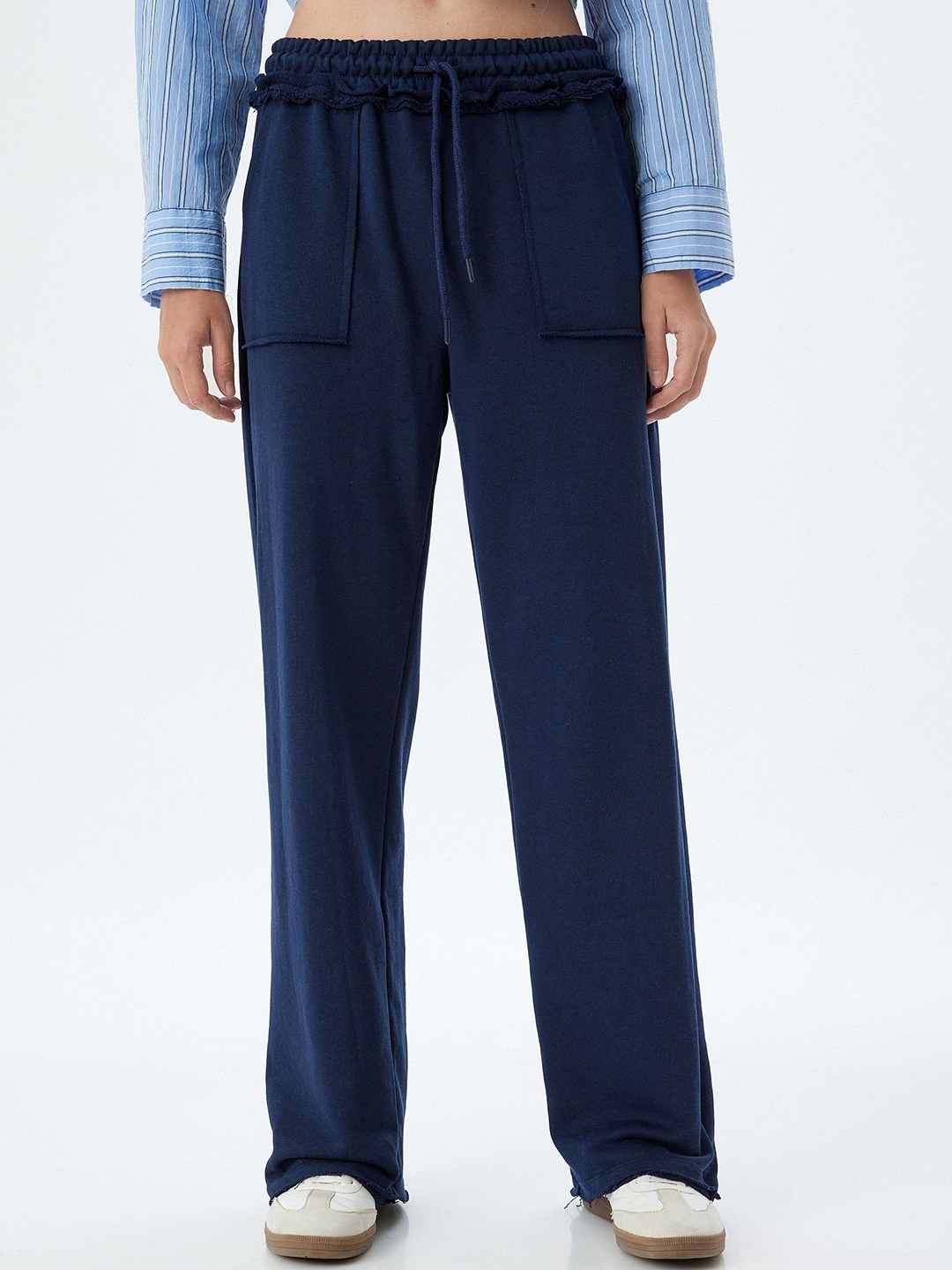

Koton Women Cotton Regular-Fit Track Pants, Blue