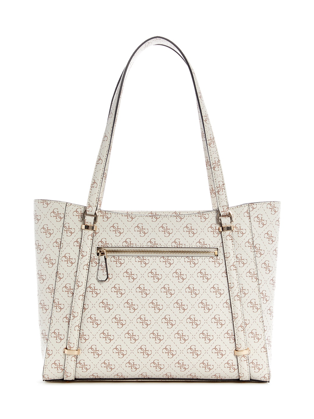 

GUESS Women Printed PU Shopper Tote Bag, Cream