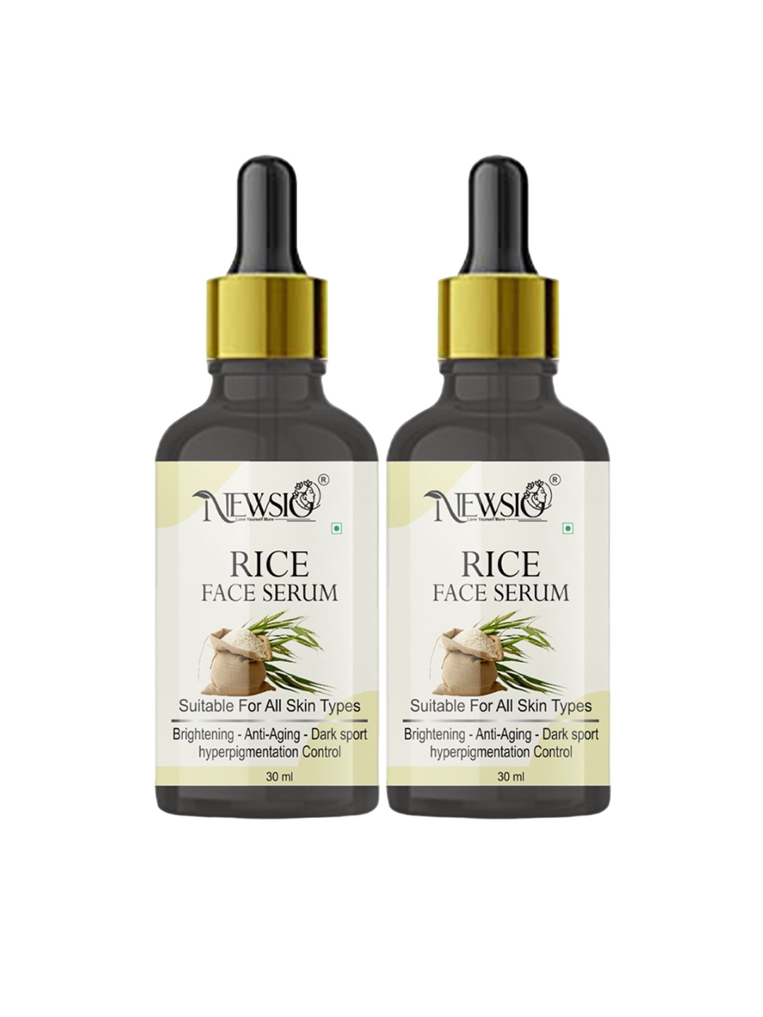 

Newsio Set Of 2 Rice Water Serum-30ml Each, Transparent
