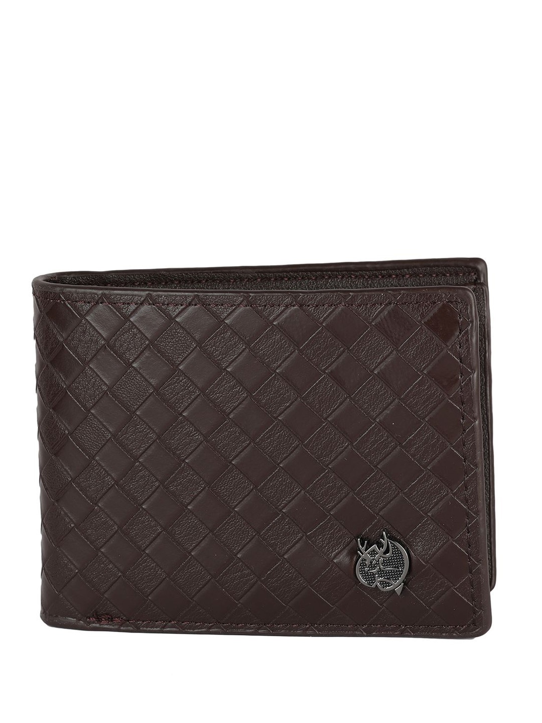 

SAZARA Women Leather Two Fold Wallet, Brown