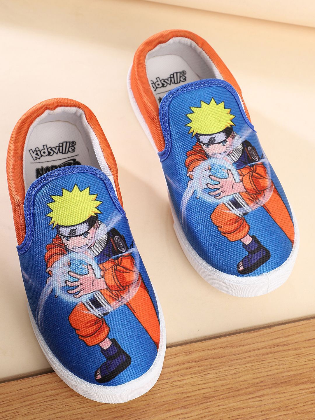 

Kids Ville Boys Naruto Graphic Printed Round Toe Slip-On Casual Shoes, Blue