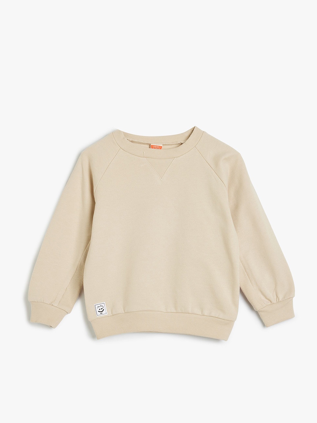 

Koton Boys Solid Round Neck Cotton Pullover Sweatshirt, Beige