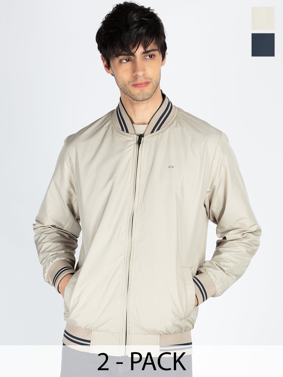 

Status Quo Men Open Front Jacket, Beige