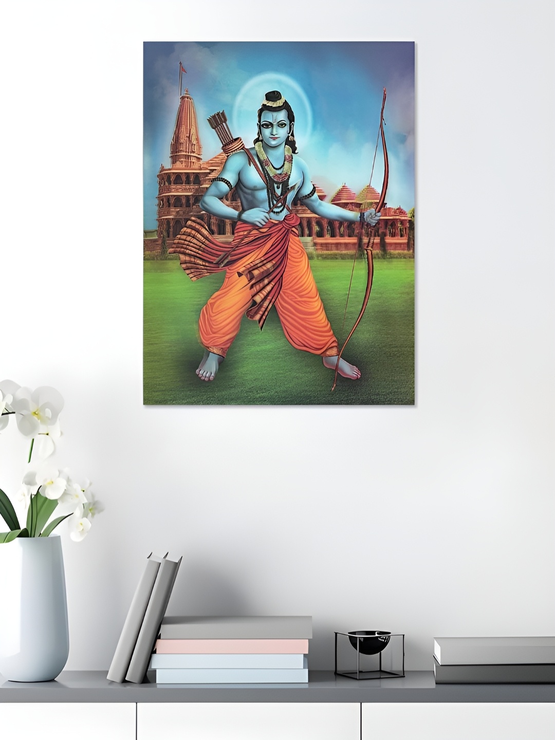 

Art Street Green & Blue 1 Piece Paper Religious Wall Paintings
