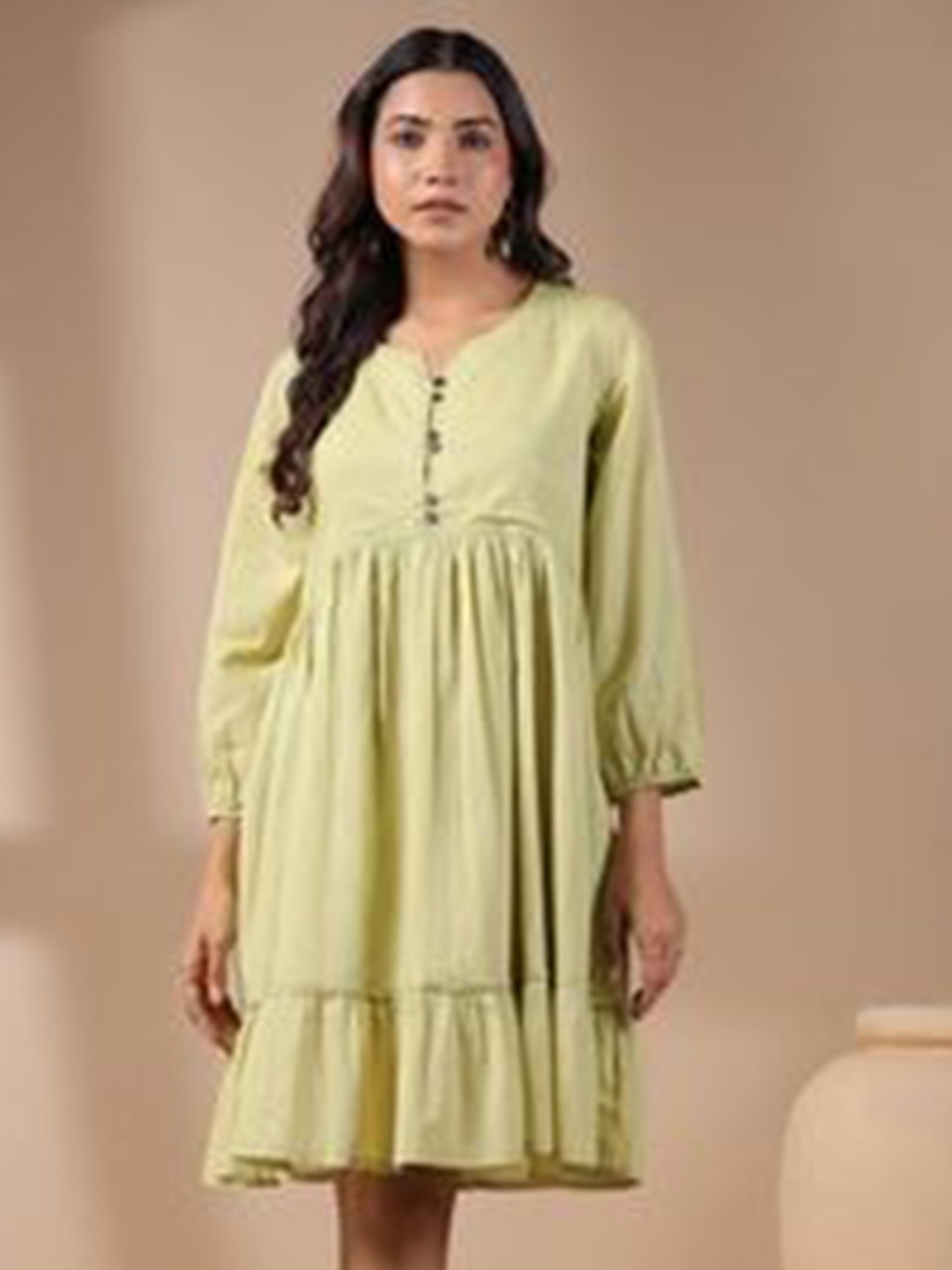 

Nyaro Women Fit and Flare Dress, Green