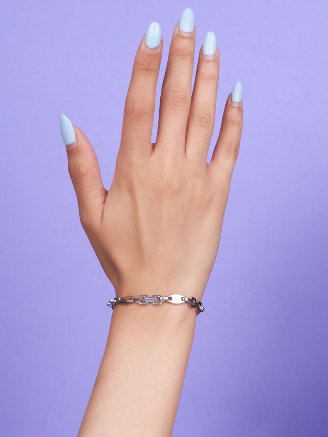

SALTY Stainless Steel Minimalist Link Bracelet, Silver