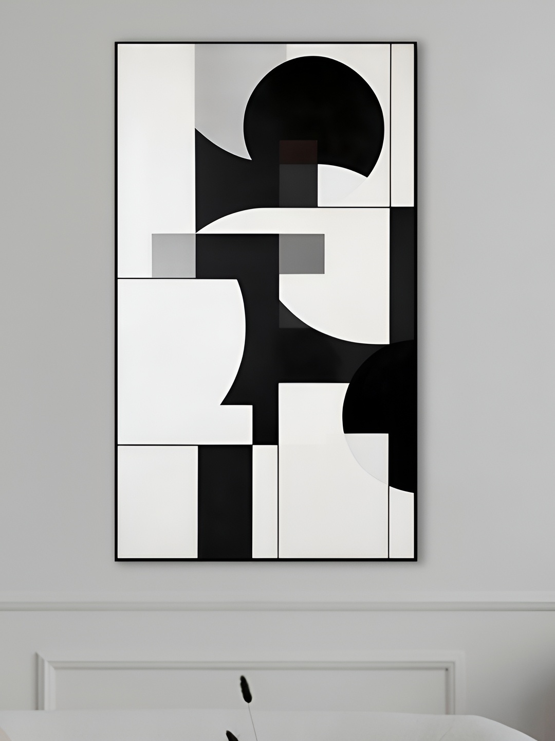 

nestroots Black & White Striking Visual Canvas Painting Wall Art