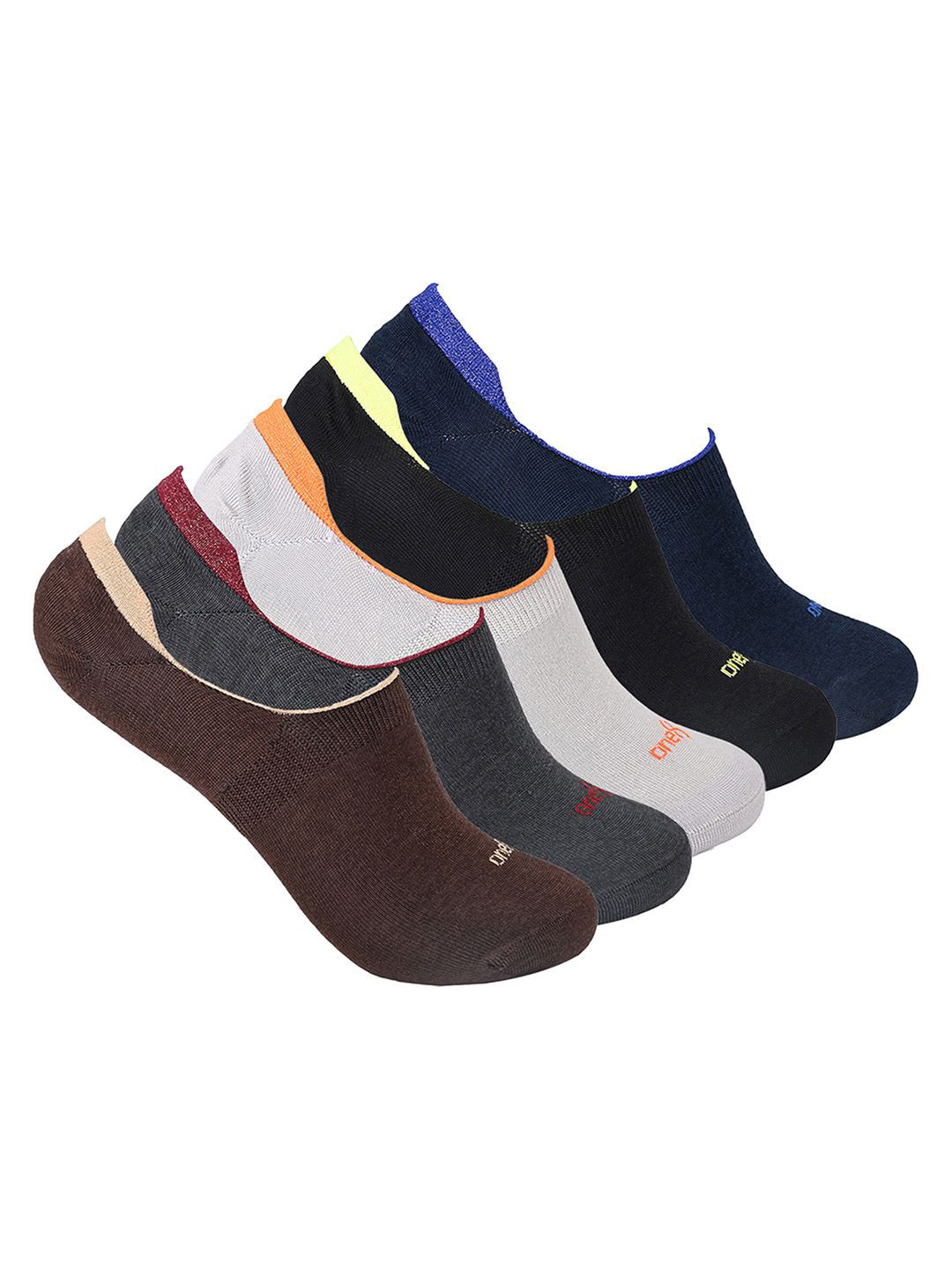 

One8 Men Pack Of 5 Breathable Moisture Management Shoe-Liners Socks, Black