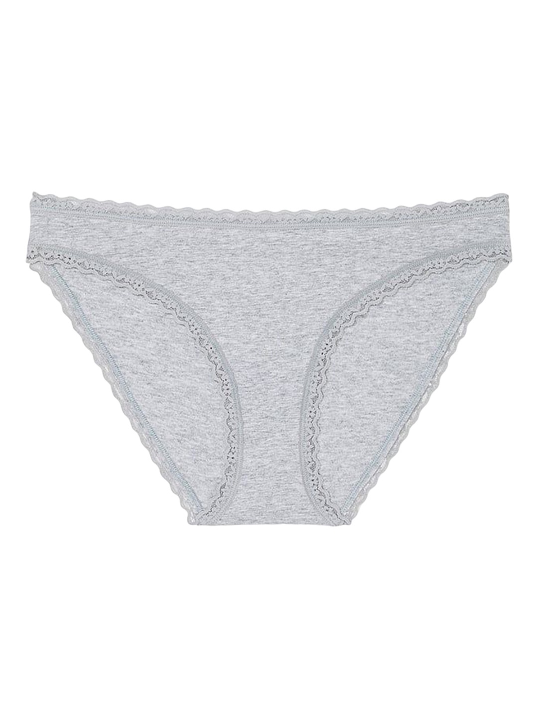 

Victoria's Secret Women Laced Low-Rise Bikini Briefs, Grey