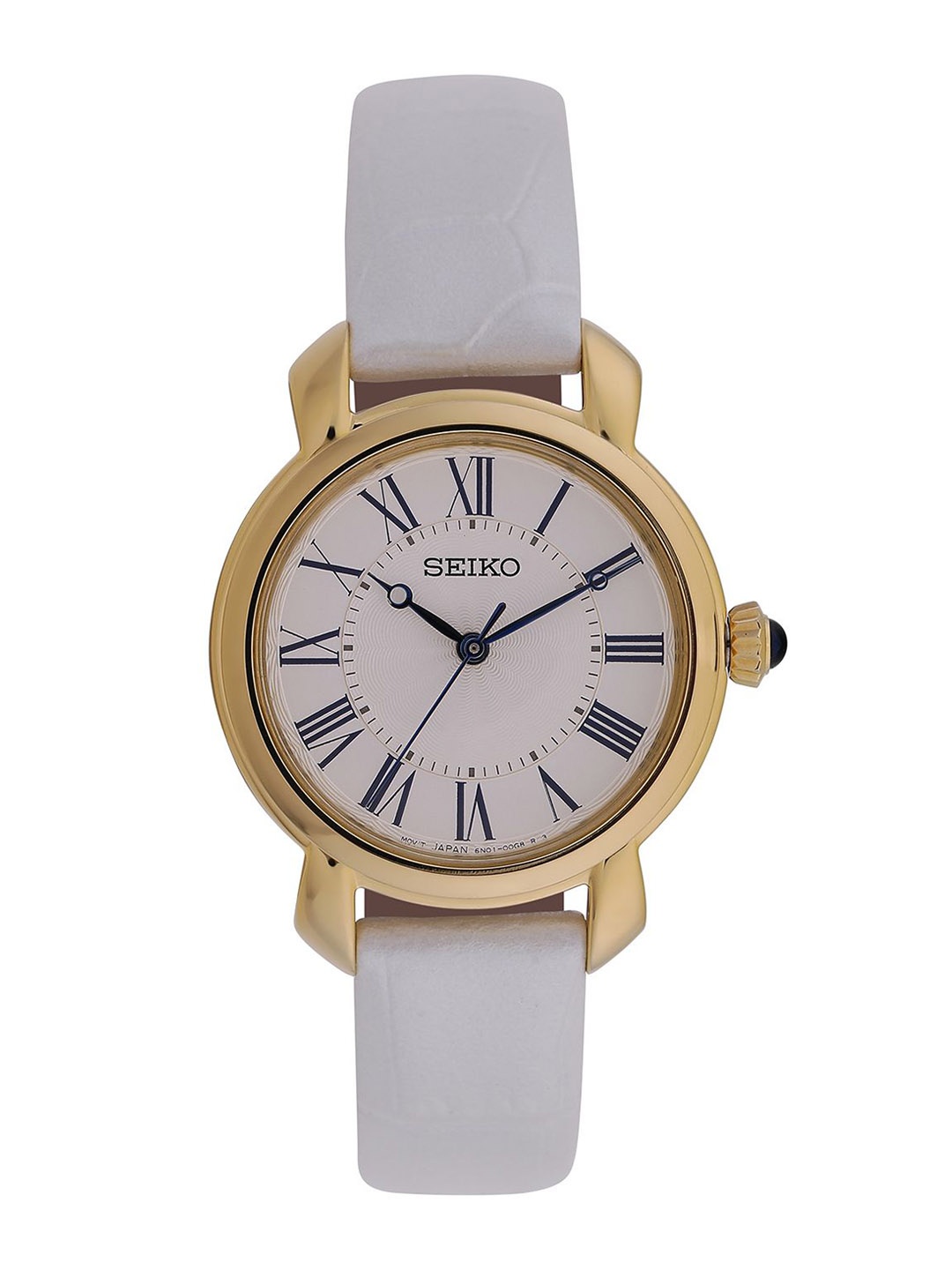 

SEIKO Women Dial & Leather Straps Motion Powered Watch SUR626P2, White