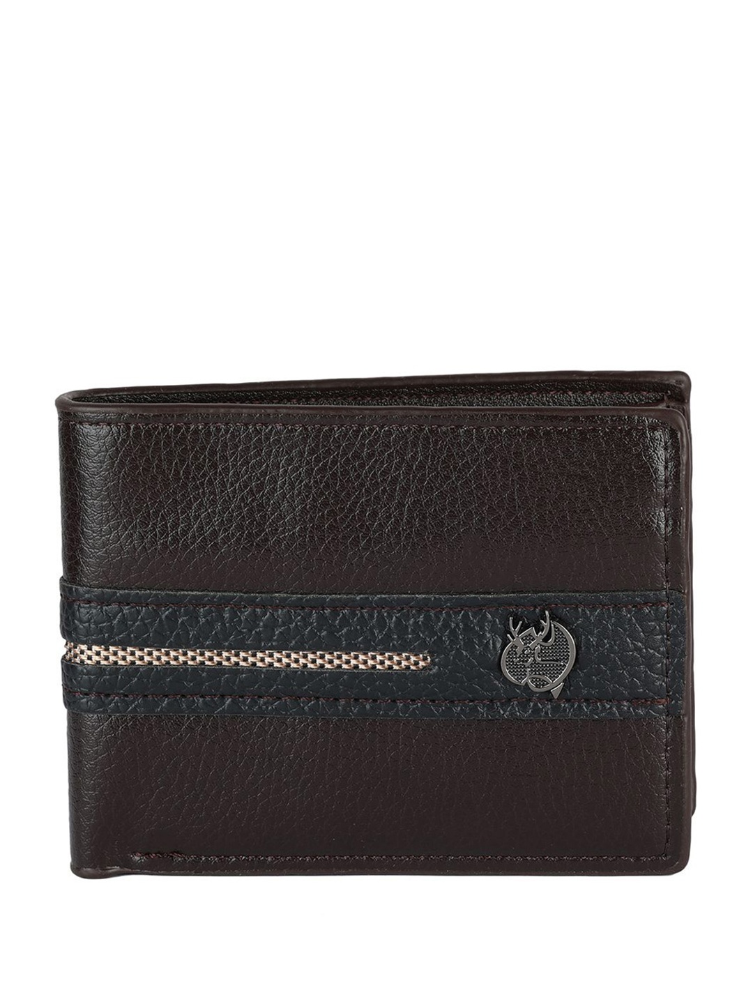 

SAZARA Women Leather Two Fold Wallet, Brown