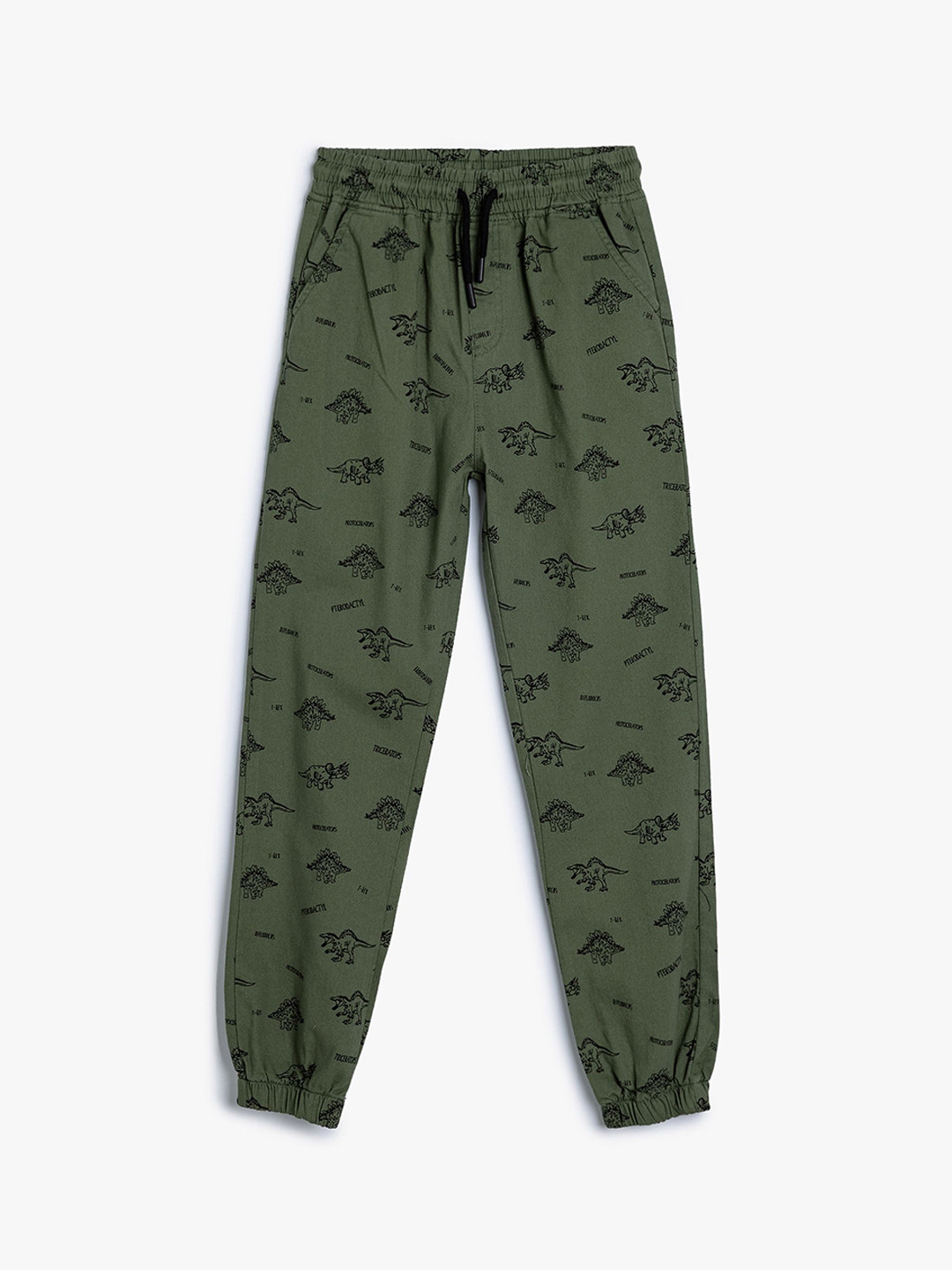 

Koton Boys Printed Cotton Joggers Trousers, Green