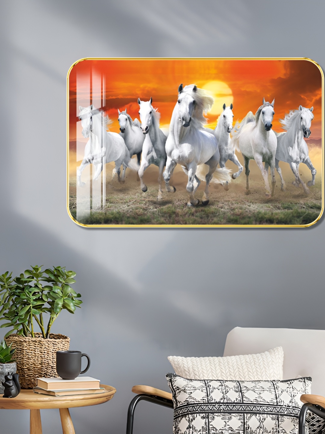 

WALLMAX Gold-Toned Wooden Wall Art