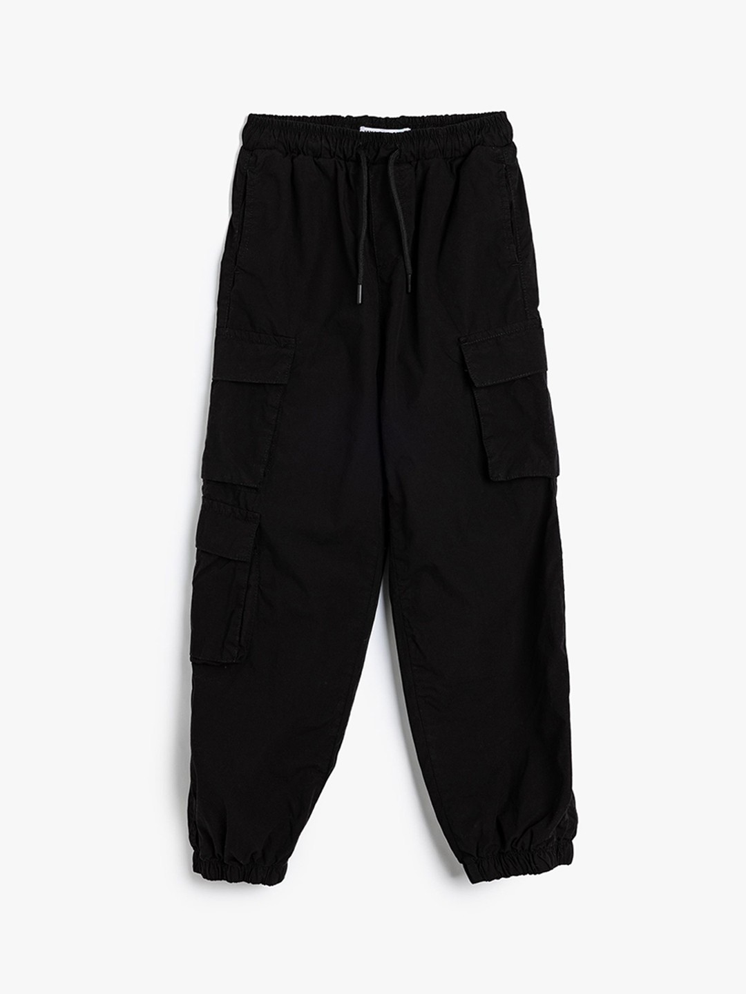 

Koton Boys Solid Mid-Rise Joggers, Black