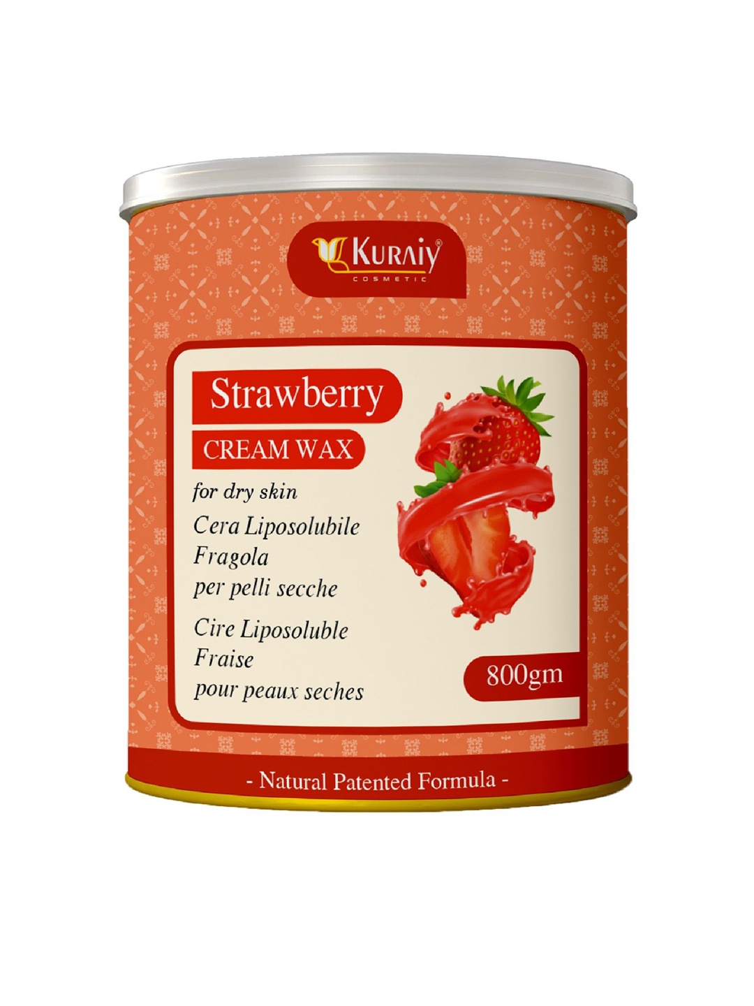 

KURAIY Strawberry Cream Wax For Smooth Hair Removal - 800 g, Red
