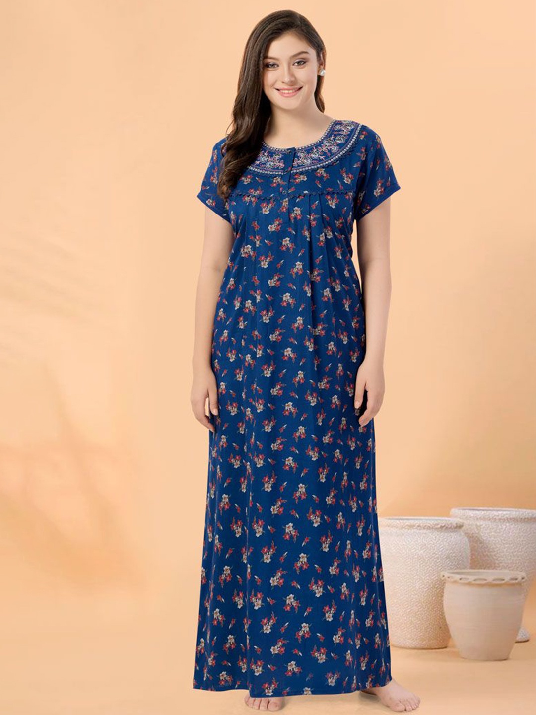 

Soulemo Printed Maxi Nightdress, Blue