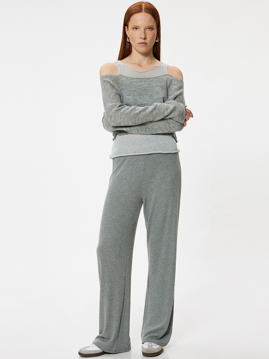 

Koton Women Casual Solid Trousers, Grey