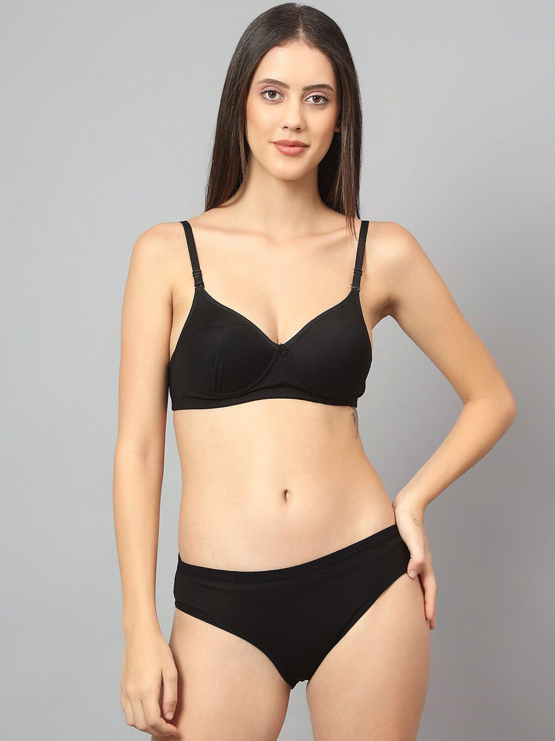

LIONZY Women Lightly-Padded Lingerie Set LY-LSBL-30, Black