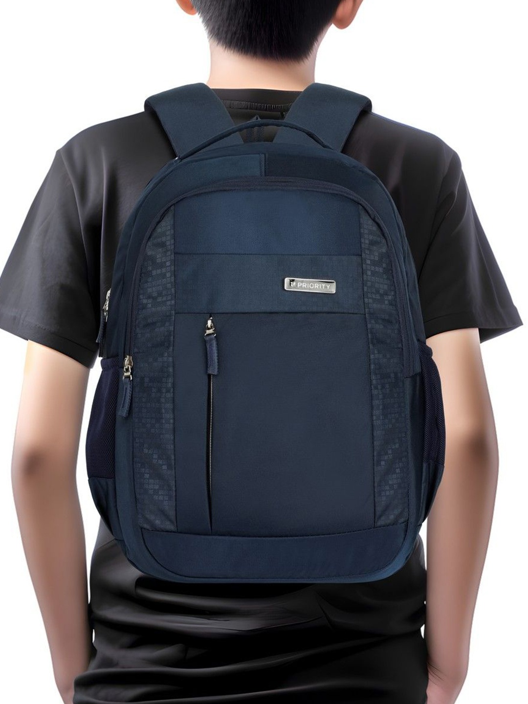 

Priority Unisex Padded Large Backpack, Navy blue