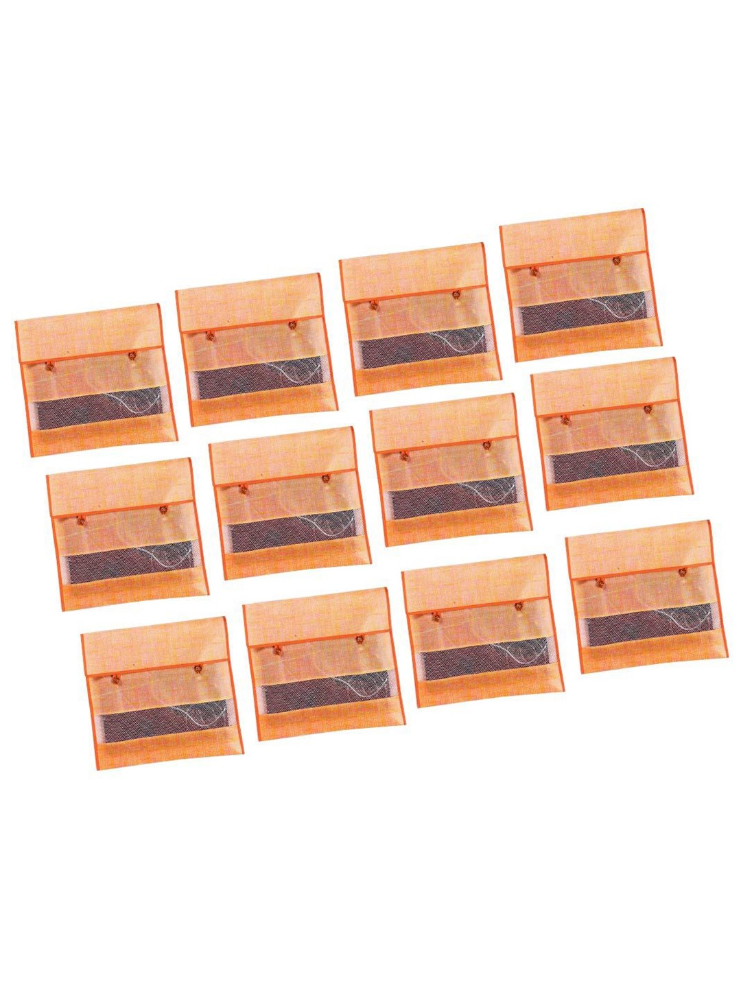 

prettykrafts Orange 12 Pieces Drawer Organisers