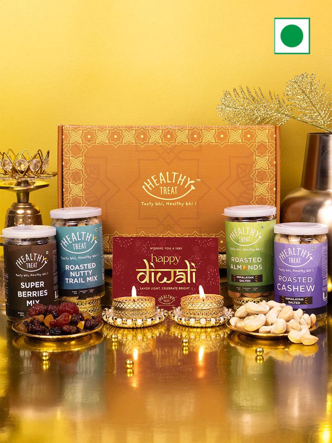 

Healthy Treat Dry Fruit Diwali Gift Hamper, Orange