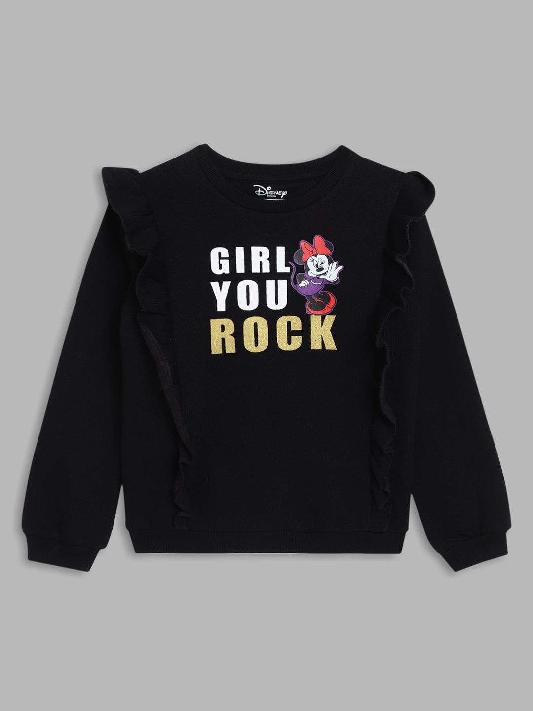 

Blue Giraffe Girls Printed Sweatshirt, Black